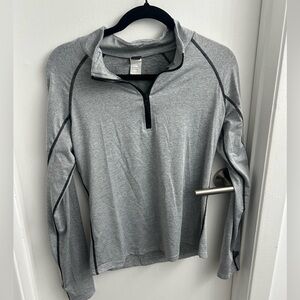 Light Gray Zip-Up workout top